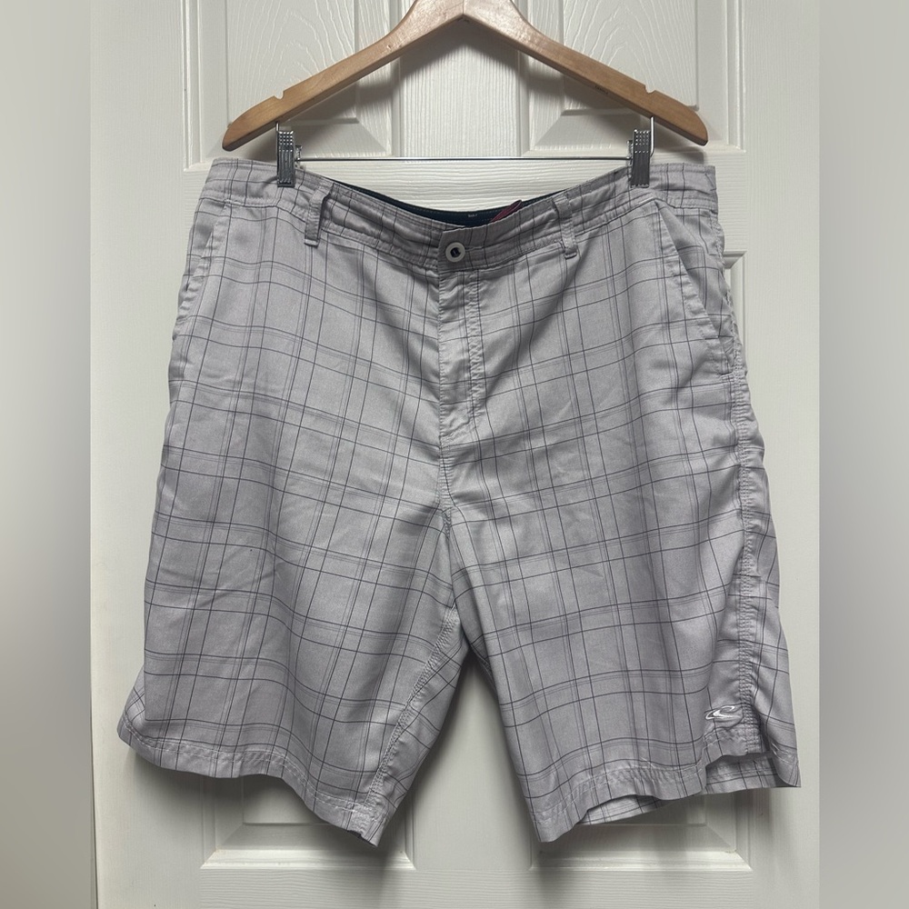 O'Neill Gray Plaid Men's Swim/Casual Shorts Size 40